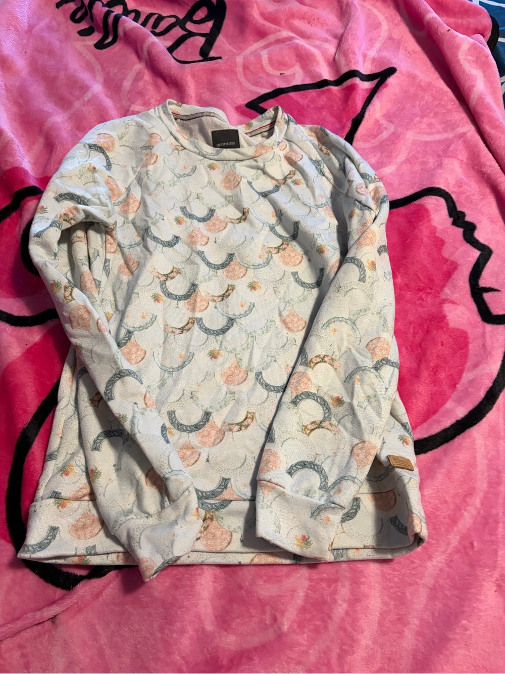 Small  Long Sleeve Tee - Pastel Moon Print